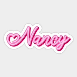 Nancy name pink heart Sticker